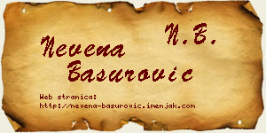 Nevena Basurović vizit kartica